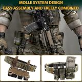 aiGear Pasek Taktyczny | Męski Pasek Bojowy MOLLE | Regulowany Pasek Duty Rigger | do Military Outdoor Sports, moro, S-116cm(Fits Waist 80-90 cm)