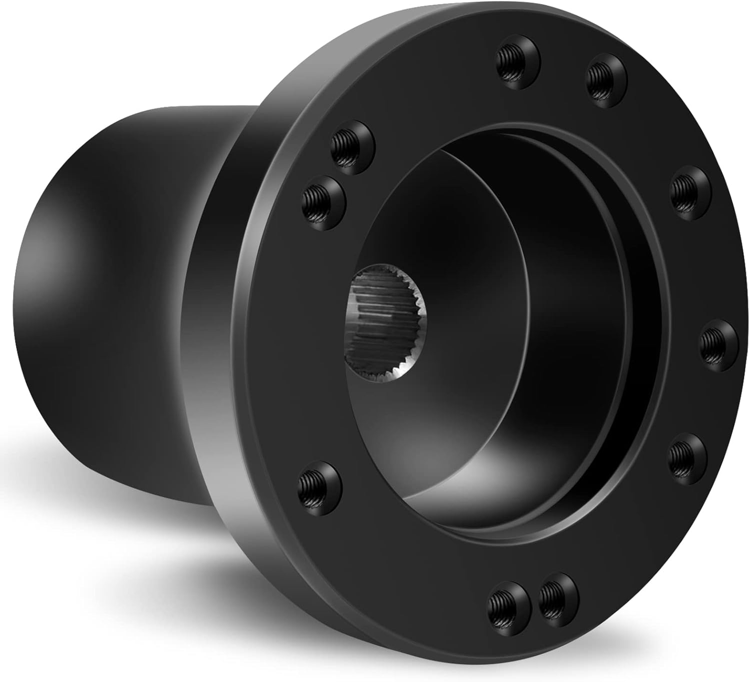 Golf Cart Steering Wheel Adapter, For EZGO TXT & RXV Golf Carts (Black Adapter)