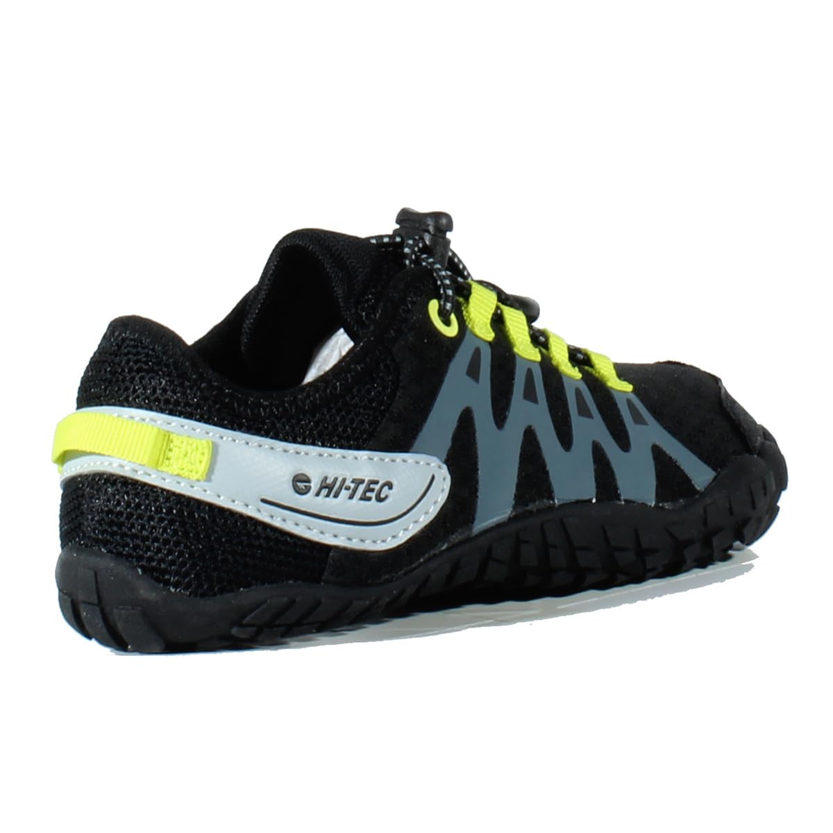 HI-TEC Zapatillas Barefoot Niño Abyss Junior Deportivas Montaña Senderismo Calzado Respetuoso Minimalista Transpirable Flexible Black-Lime 30
