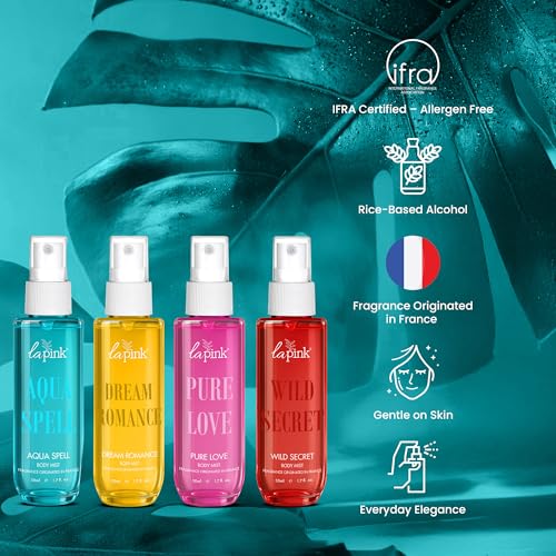 Image of La Pink Body Mist Woman Gift Set Combo | Set of 8 Perfume Body Mist & Gourmet Collection | Travel Friendly Long Lasting Sweet, Warm, Fruity & Floral Fragrance | Premium Gift Pack For Unisex Adult | 50ml x 8