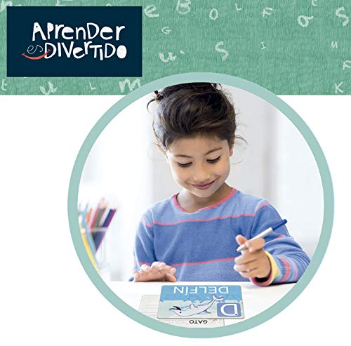 Educa, Aprender es Divertido, Primeras Escrituras, Juego Educativo para niños a Partir de 4 años Donde aprenderán practivando el Trazo escribiendo cenefas, Letras y Palabras, (18700)