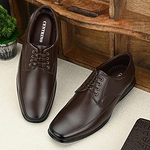 Image of Centrino Men's Formal Shoe |Elegant Lace Up Derby for Business & Casual Wear | Premium Craftsmanship for a Stylish & Sophisticated Look | Cushioned Insole for All-Day Comfort & Support (8657)