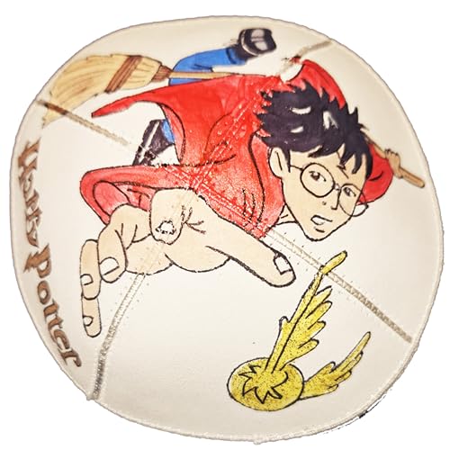 Hand-painted Kippah (Yarmulke) with Harry the Magician 1