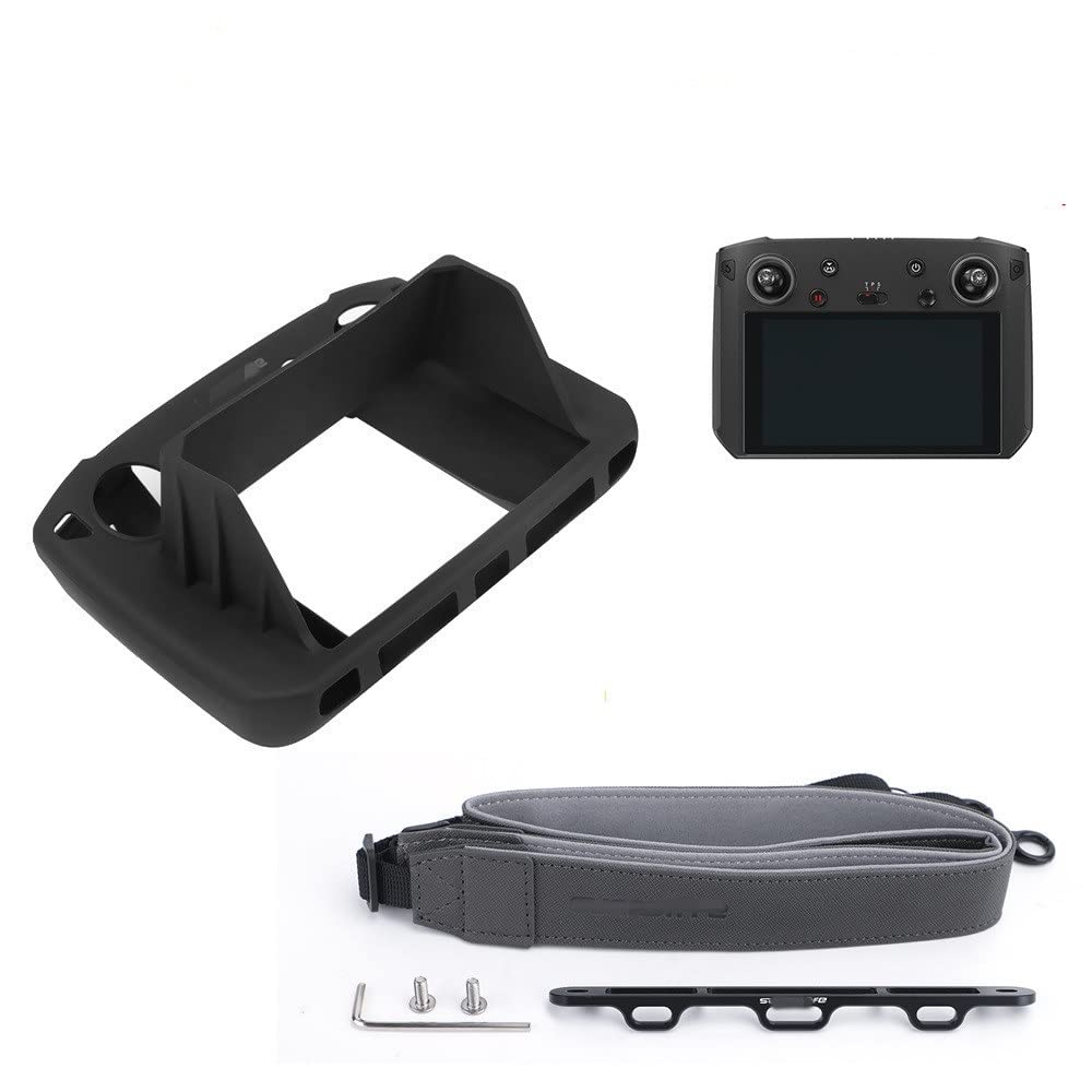 Akcesoria do dronów Do DJI RC Pro Smart Controller Wysokie cele smyczowe pasek na szyję szklany sterownik filmowy Silikonowy zestaw obudowy akcesoria wymienny (Color : Smart Controller D)