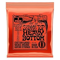 Includes 3 individually wrapped sets. Ernie Ball Slinkys are played by legends around the world including Slash, Jimmy Page, Metallica, Eric Clapton, and more. Get the finest of both worlds: a skinny top (strings E, B, G) for enhanced shredability an...
