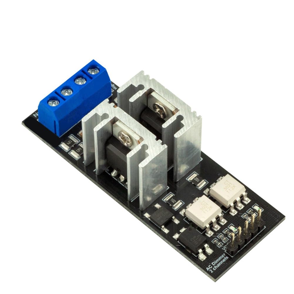 AC Light Dimmer Module 2 Channel 3.3V/5V Logic Module AC 50/60H 220V/110V Light Dimmer Module
