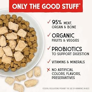 Stella & Chewy's Freeze Dried Raw Super Beef Meal Mixer – Dog Food Topper for Small & Large Breeds – Grain Free, Protein Rich Recipe – 3.5 oz Bag Stella Chewys Freeze Dried Raw Super Beef Meal Mixer–Dog Food Topper for Small Large Breeds–Grain Free Protein Rich Recipe–35 oz Bag