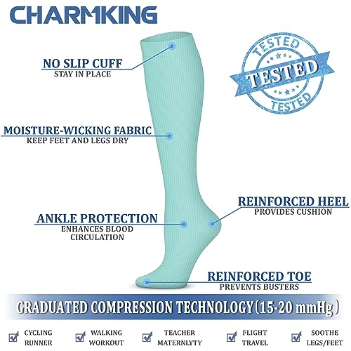 Image of Copper Compression Socks (3 Pairs), 15-20 mmhg is BEST Athletic & Medical for Men & Women, Running, Flight, Travel, Nurses - Boost Performance, Blood Circulation & Recovery