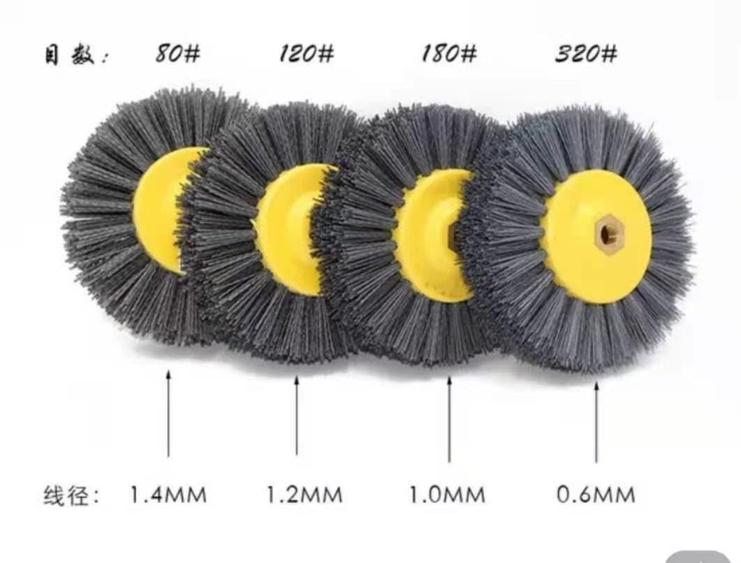 Spazzola Nylon,Spazzole per Trapano Spazzola anti-antiquariato for venature del legno Spazzola metallica Spazzola metallica abrasiva Spazzola for pavimenti in ceramica con denti a vite 150 * 50 * M14(
