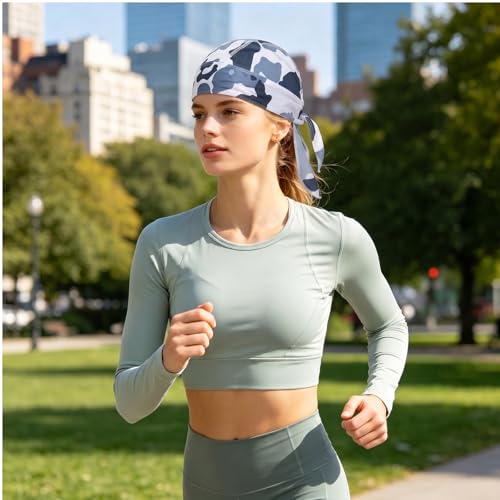 Image of 8 Pack Do Rag Skull Caps for Men Cap Bandana Hat Sweat Wicking Cooling Helmet Liner Cycling Beanie Head Wraps Rag