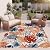 SAFAVIEH Cabana Collection Area Rug - 9' x 12', Creme & Red, Botanical Design, Non-Shedding & Easy Care, Indoor/Outdoor & Washable-Ideal for Patio, Backyard, Mudroom (CBN831A)