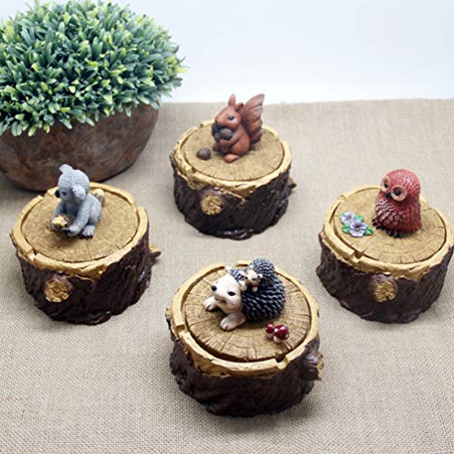 CLISPEED Cinzeiro de Resina Esquilo Esculturas EstÃ¡tuas Dos Desenhos Animados Forma Animal Suporte