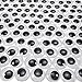 TOAOB 100 Pièces 25mm Yeux Mobiles Autocollants Adhésifs en Plastique Ronds Noir Blanc pour Scrapbooking Artisanat Accessoires DIY Craft Poupées Décorations Handicraft