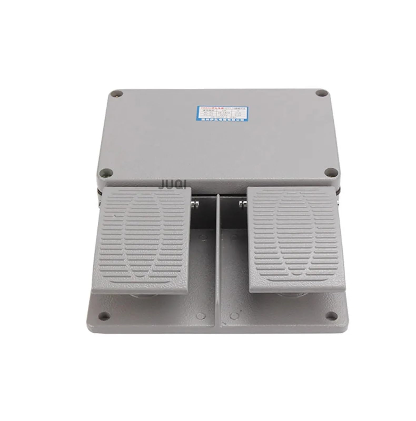 YDT1-16 interruptor de pedal doble gris con carcasa aluminio 380V 6A