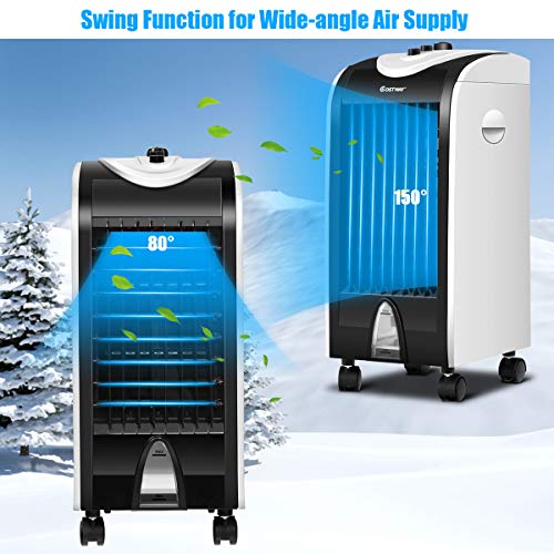 image for COSTWAY Portable Evaporative Cooler, Cooling Fan with 3 Modes, 3 Speed