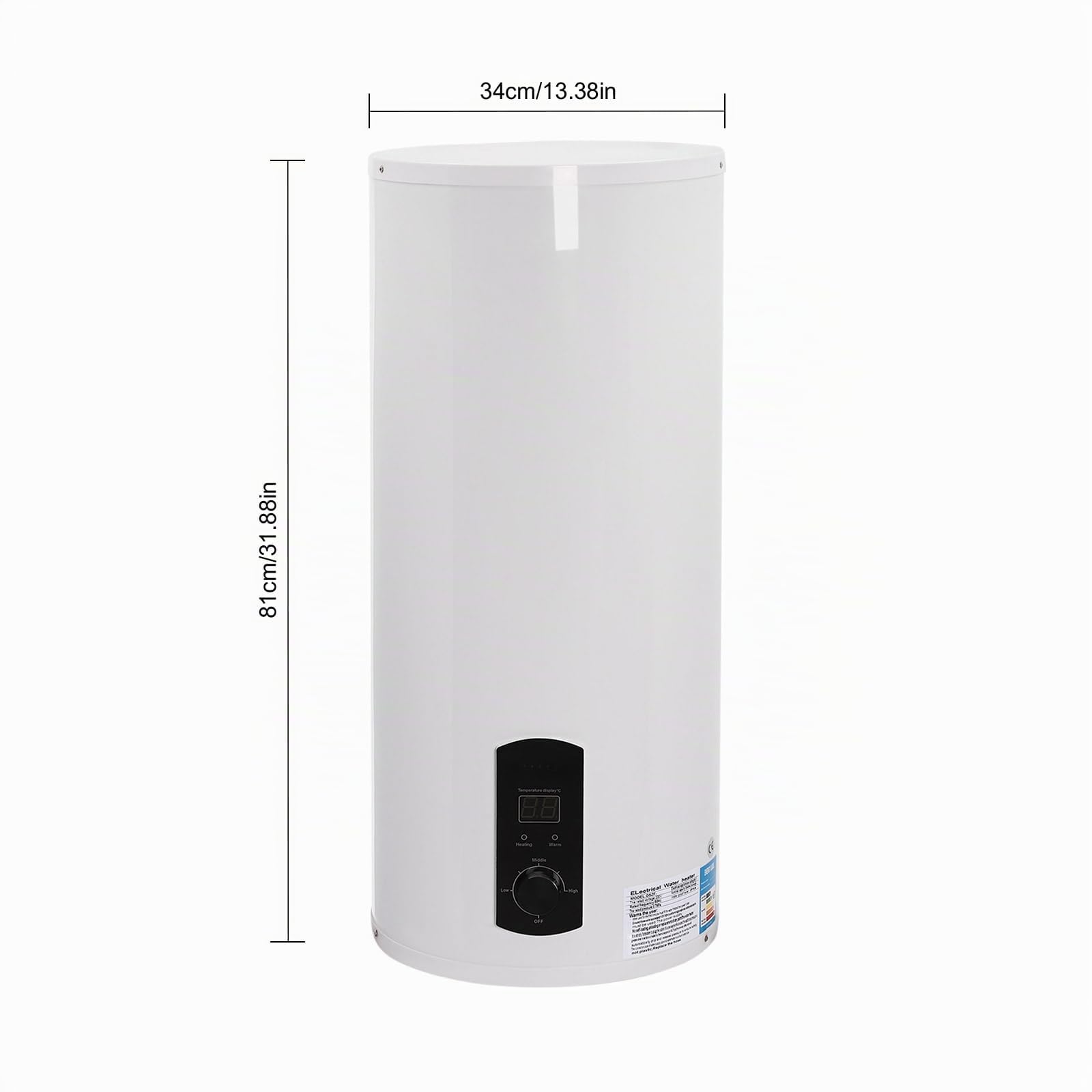 Scaldabagno elettronico da 2 KW – 100 litri – scaldabagno – con doccetta e rubinetto – ideale per cucina, bagno e molto altro ancora