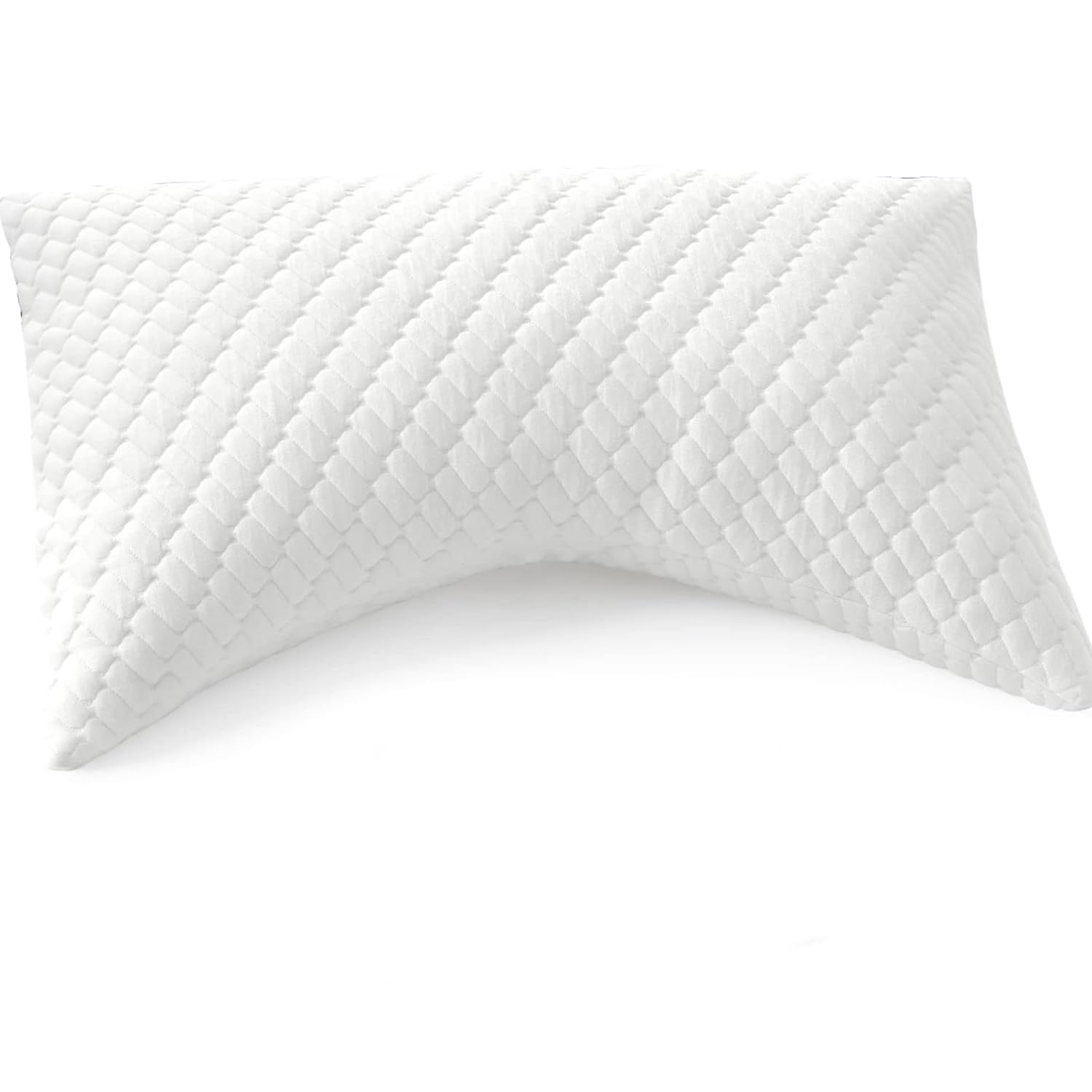 Back Sleeper Pillow for Neck and Shoulder Pain Relief with Sleep mask - Memory Foam Bed Pillow for Sleeping - My Pillow Adjustable Fill - Extra Fill Queen Size Washable Case Pillows