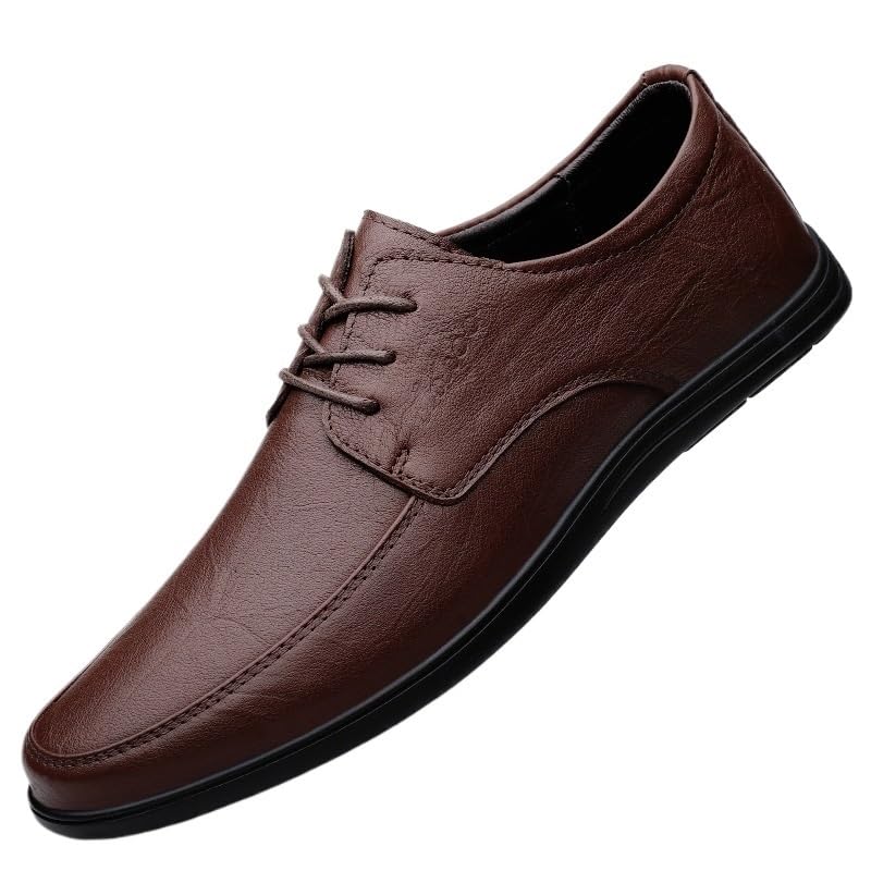 Men's Formal Oxford Shoes Lace Up Working Plain Toe Patent Leather Party Anti-Slip Slip Resistant Rubber Sole Shoe