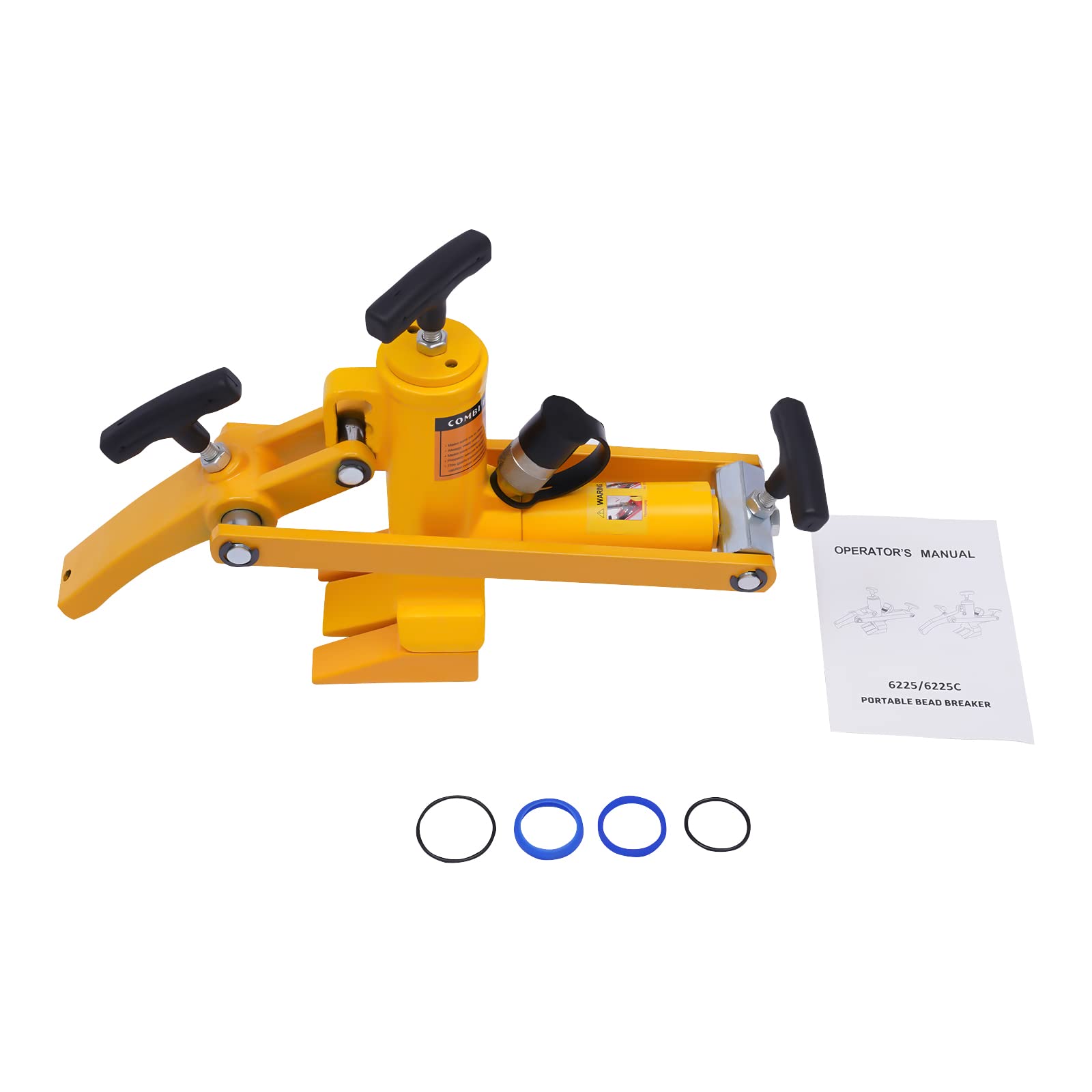 siohdagu Hydraulic Bead Breaker, 10,000 PSI Heavy Duty Metal Bead Breaker with Metal Foot Pump and Air Hose for Tractors, Trucks, ATVs