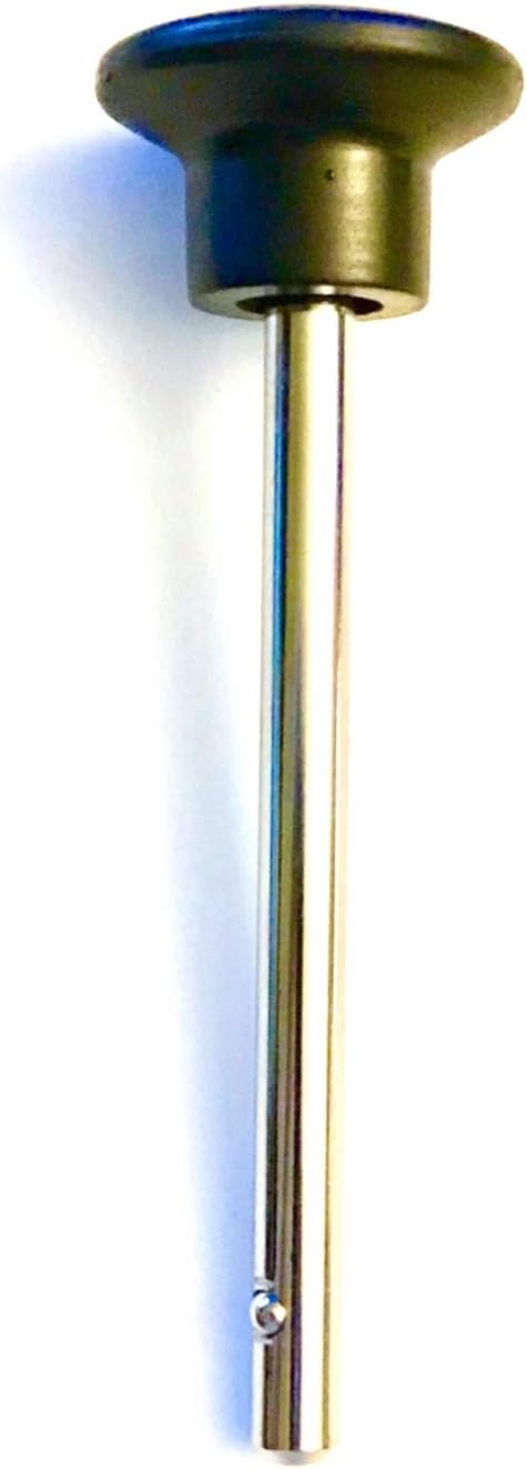 SBDs Quick Release Universal Cotterless Detent Hitch Pins | Pin, Tensile (3/8” Dia Chrome Plated Steel Shaft) Designer Jumbo Round Black Knob