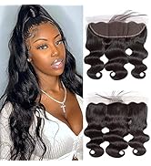Body wave lace frontal human hair 13x4 HD Transparent Lace Frontal Closure 100% Brazilian Virgin ...