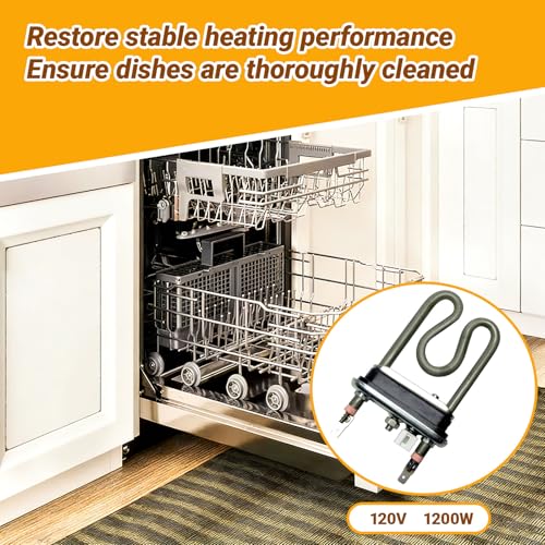 Image of Dishwasher Heating Element Assembly AEG72950001 for LG LDF5545ST LDS5811ST LDS5811BB Replace 2657686 PS7788065 Heater & Thermistor