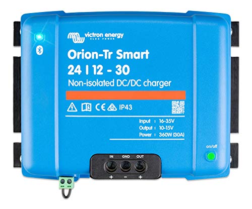 Victron Energy Orion-Tr Smart 24/12-Volt 30 amp 360-Watt DC-DC Charger Non-Isolated (Bluetooth) Victron Energy Orion-Tr Smart 24/12-Volt 30 amp 360-Watt DC-DC Charger Non-Isolated (Bluetooth)