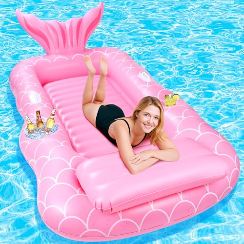 Herefun Luftmatratze Pool Große, Wasser Hängematte Luftmatratze, Erwachsene Tanning Pool, Aufblasbarer Sonnenpool, Aufblasbare Wasserhängematte Kinder und Erwachsene, Wasserhängematte für Sommer Pool