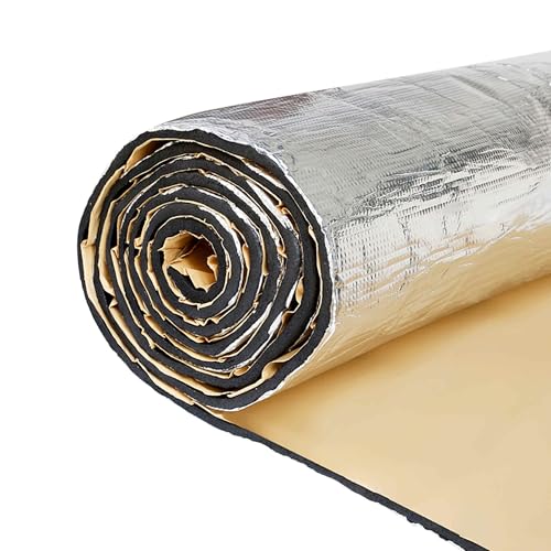 FUELHOOD 236ミル 10.76平方フィート 車エンジンフロアカーゴエリア サウンドデッドナーマット アルミ断熱ダンピングマット 40インチ×40インチ 内装パーツ アクセサリー