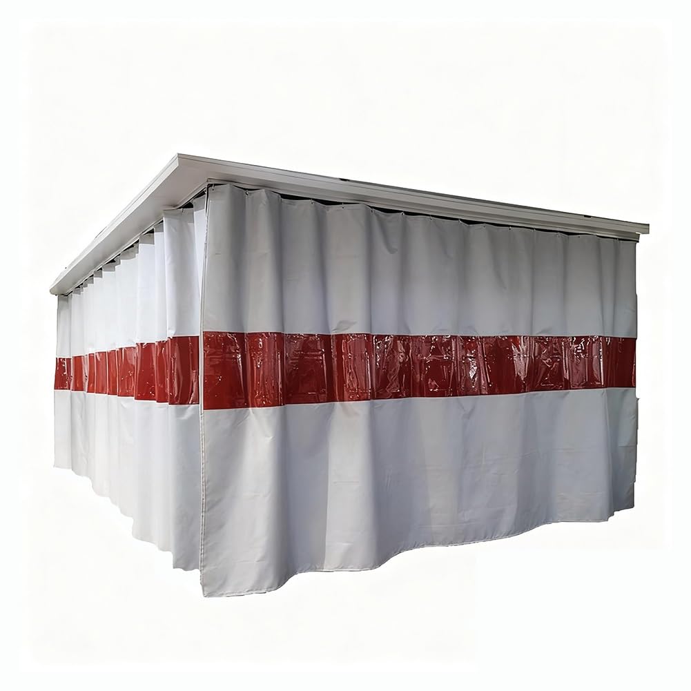 Rideau de soudure ignifuge avec fenêtre de visualisation – Séparateur de garage industriel pour entrepôt et atelier (0,8 x 2,5 x 3 m)