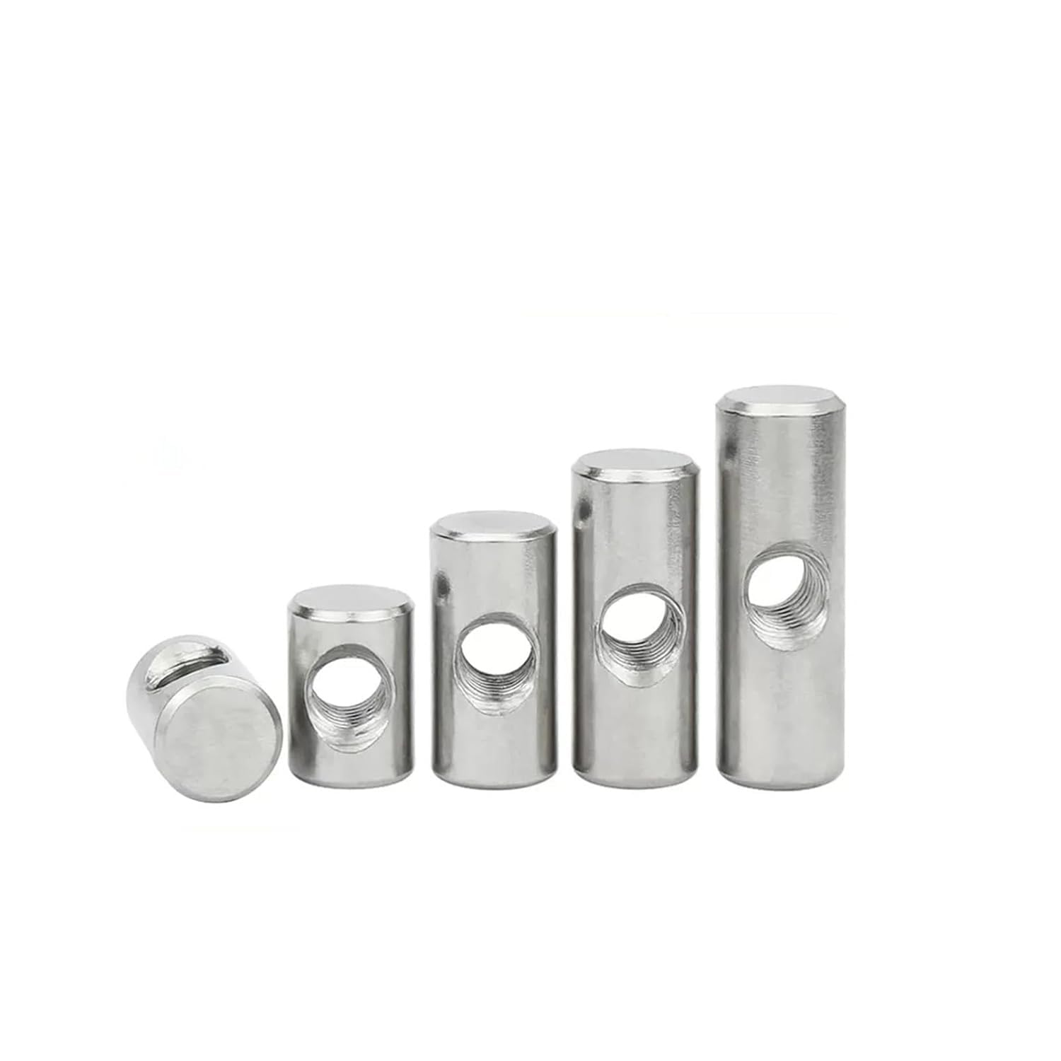 PULaif Furniture Barrel Nuts, Thumb Screws Barrel Bolts Cross Dowel Slotted Fittings Multiple Sizes 10 Pack(M6x18x10)