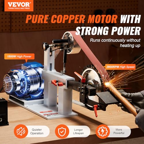 VEVOR Variable Speed Belt Polisher 1500W for Metalworking & Knife Making  
VEVOR Belt Grinder Sander 2HP for Metalworking & Knife Making  
VEVOR Sanding Belt Polisher with VFD for Metalworking & Knife Making