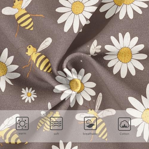 Wusikd Bees Daisies Brown Girls' Underwear Cotton Girls Briefs Soft Toddler Underwear 2T3