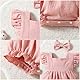 Yanmucy Baby Mädchen Baumwolle Strampler Neugeborenes Kleinkind Ruffle ärmellos rückenfrei Bodysuit mit Stirnband Sommer Baby Overall Outfits 0-18 Monate (Rosa, 0-3 Monate)