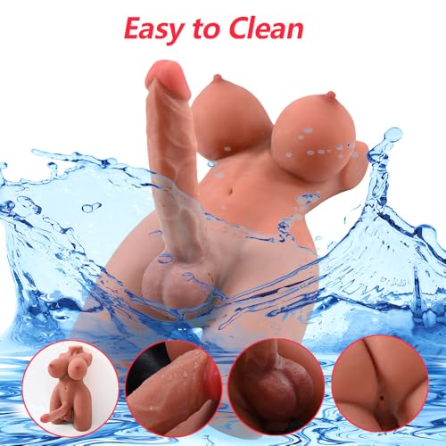 Image of ferch Sex Doll with 7.2in Realistic Dildo for Women Sex, Male Masturbator with Big Breasts Anus for Men Masturbation, Shemale Love Doll for Male /Female /Couples(12LB)