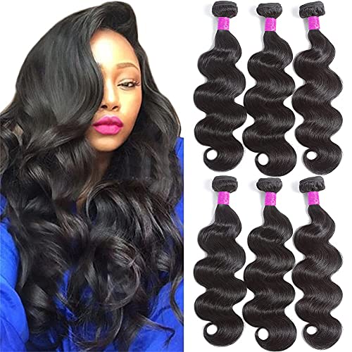 Flady Brazilian Body Wave Bundles Human Hair 18 20 22inch 10A Human Hair Weave Bundles Body Wave Hair Extension Real Human Hair Natural Color