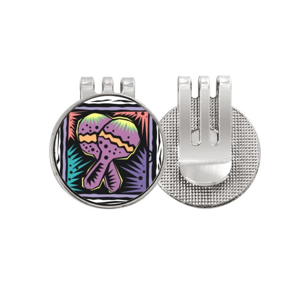 Marqueur de balle de golf magnétique émail violet Mexicon