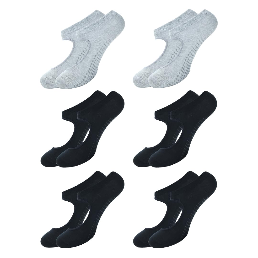 BALENZIA Pilates Grip Socks Women |Pack of 6| Yoga Accesorries Grip Hospital Walk|Ballet Dance Anti Slip Non Skid Sock