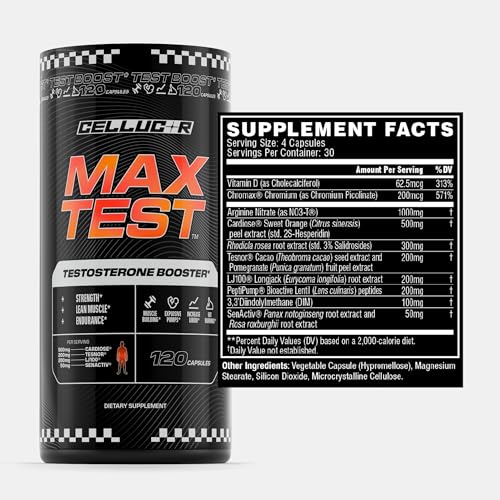 Cellucor Max Test Testosterone Booster, 120 Capsules - image 2