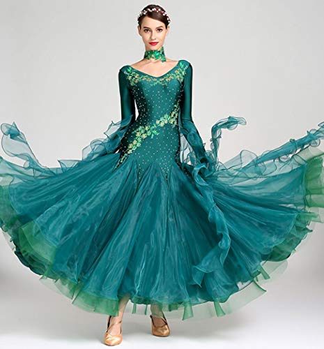 Costume de salle de bal ZYLL robe longue de tango et valse taille M