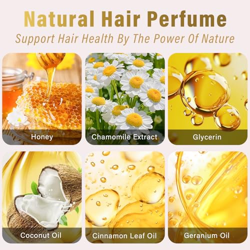 Hair Perfume for Women - Long-Lasting Floral Fruity Fragrance, Moisturizing Hair Mist to Reduce Frizz, Alcohol-Free Hair Perfume for Daily Use - Image 4