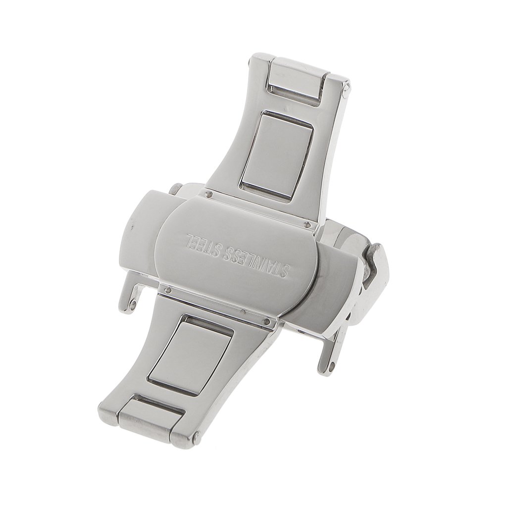 Segolike Stainless Steel Butterfly Clasp Watch Buckle Belt Band Strap Clasp Findings - 22 mm (B0725YXTNL) Amazon Price History, Amazon Price Tracker