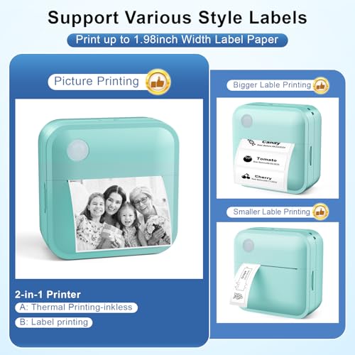Vfu BLUETOOTH LABEL MAKER Machine, Mini Printer Sticker Maker thumb #1