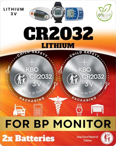 Blood Pressure Cuff CR2032 Battery Replacement Kit (2-Pack)