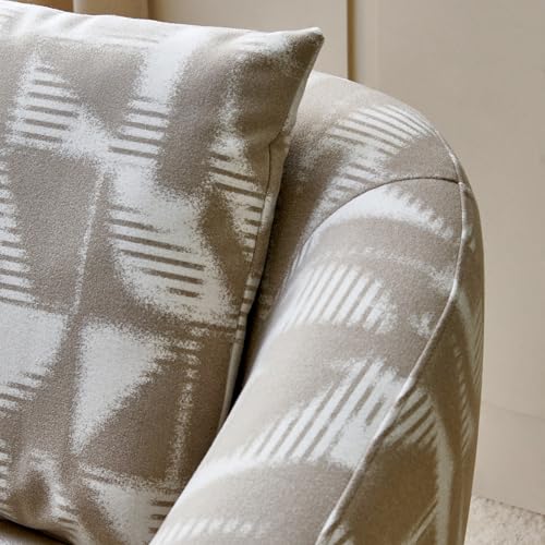 Image of Home Centre | Santo Fabric Swivel Accent Chair with Cushion | Accent Chair for Living Room | Metal | Beige | 1 Year Warranty