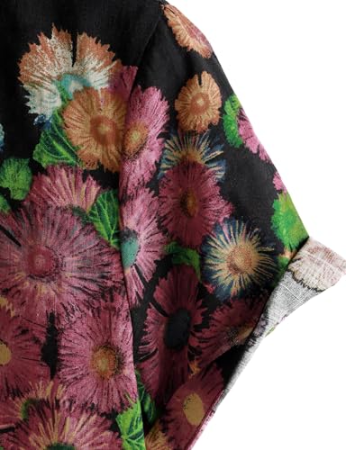 Image of VATPAVE Mens Casual Hawaiian Floral Shirts Short Sleeve Button Down Tropical Shirts Beach Summer Shirts