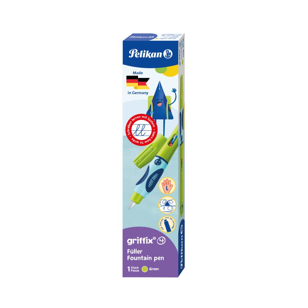 Pelikan 805681 Griffix Fountain Pen for Left-Handers, Green