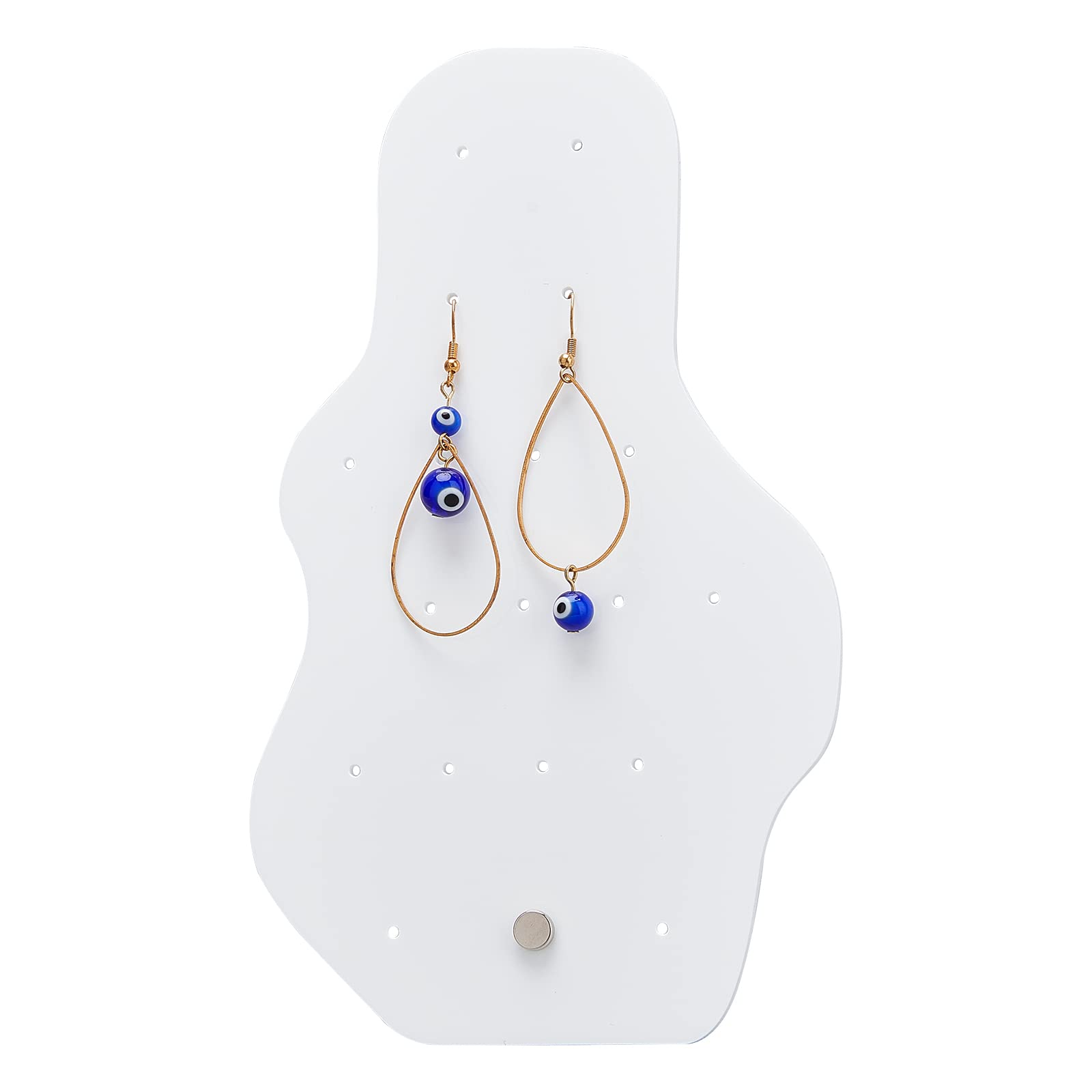 SUNNYCLUE Irregular Cloud-Shaped Acrylic Earring Display Stands White Stud Earrings Organizer Earring Holder for Women Showcase Studs Handmade Dangle Earrings Jewellery Display