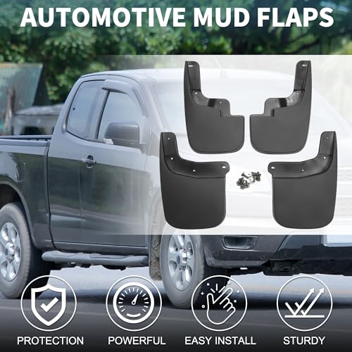 Image of Mud Flap Splash Guard for GMC Canyon 2015-2019 Durable | Front & Rear Side Mudflaps with Mount Accessor 1 Set