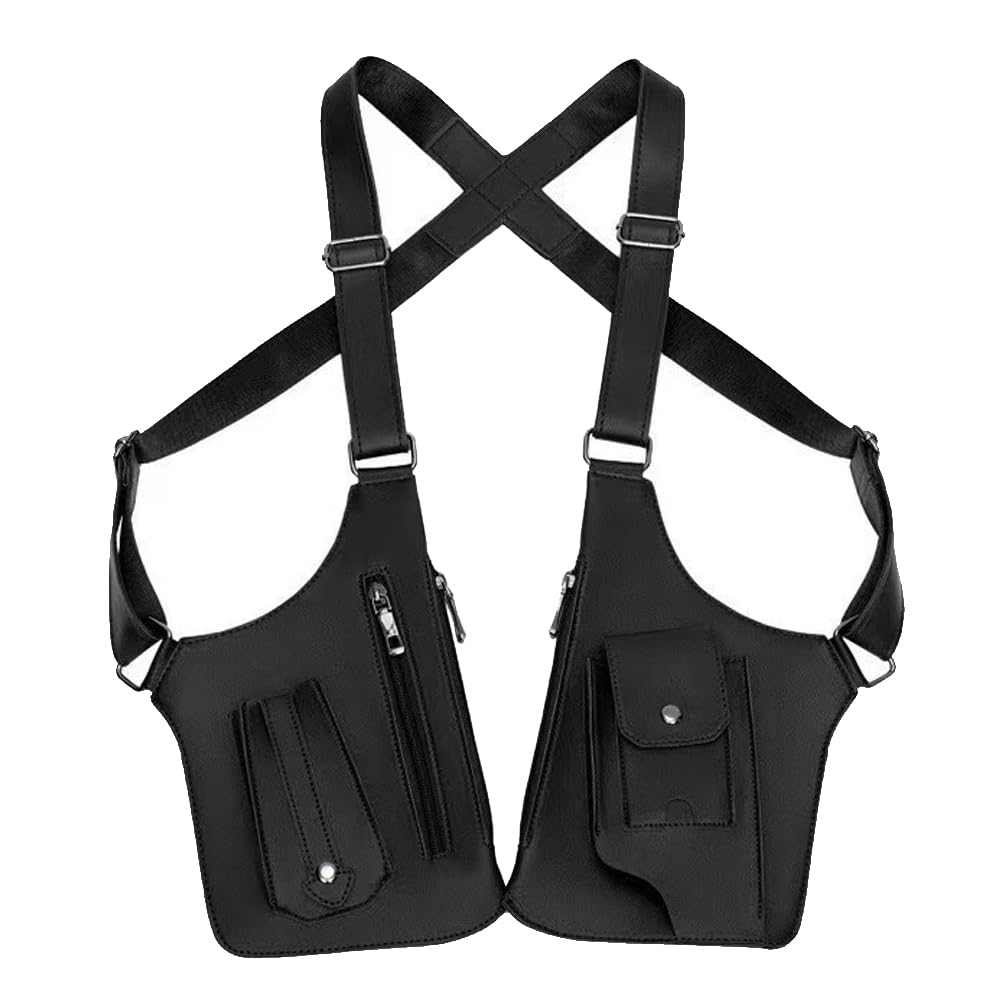 Bolso bandolera unisex tipo chaleco oculto para llevar teléfono de forma discreta 8